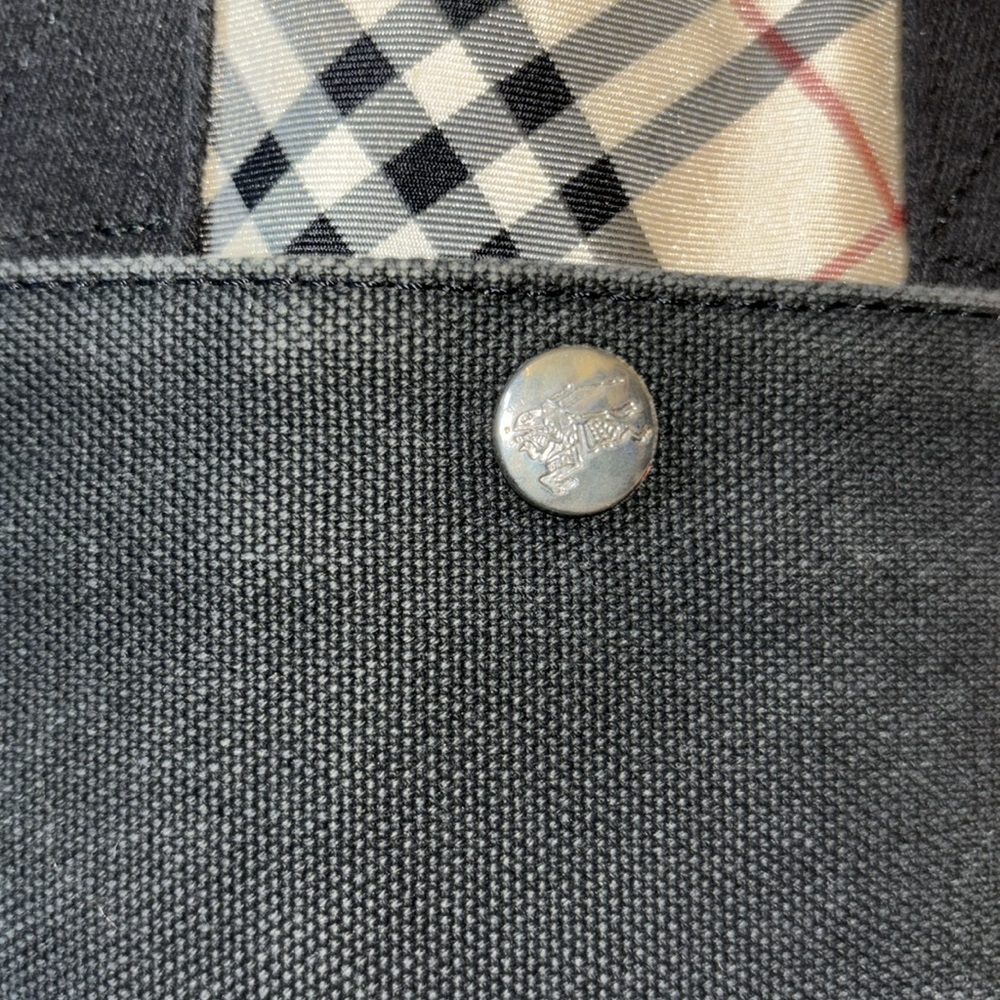 Burberry Blue Label Denim Tote.  Black denim! - Picture 2 of 8